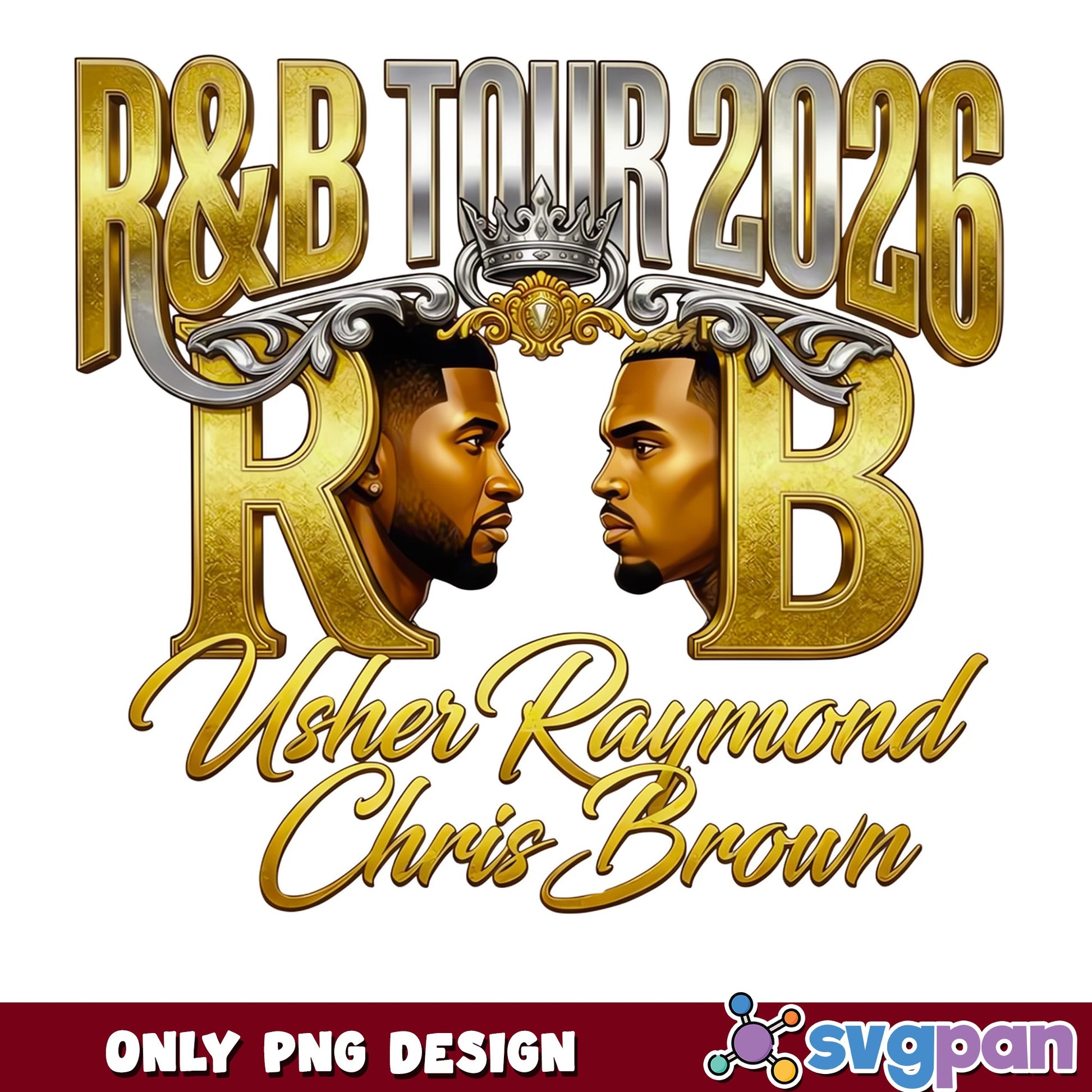 Usher And Chris Brown RnB Tour 2026 PNG, Concert PNG, Music PNG