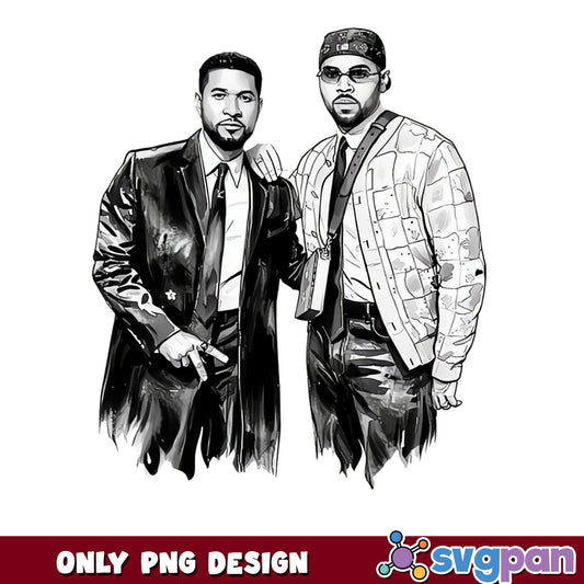 Usher And Friends Rap Duo PNG, Hip Hop Artist PNG, Music PNG