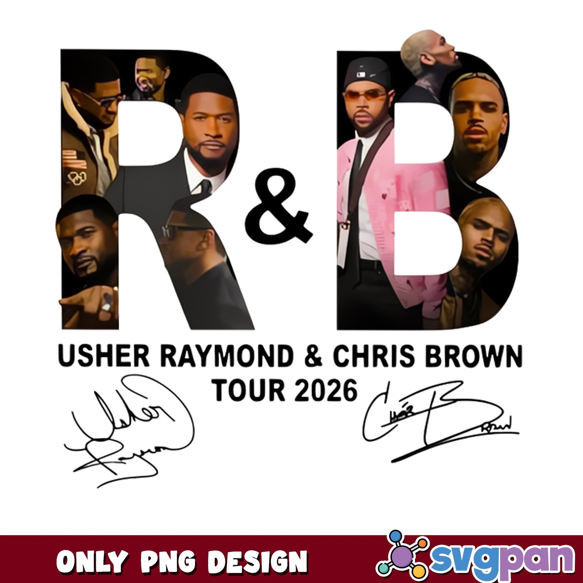 Usher Raymond Chris Brown Tour 2026 PNG, RnB PNG, Music PNG