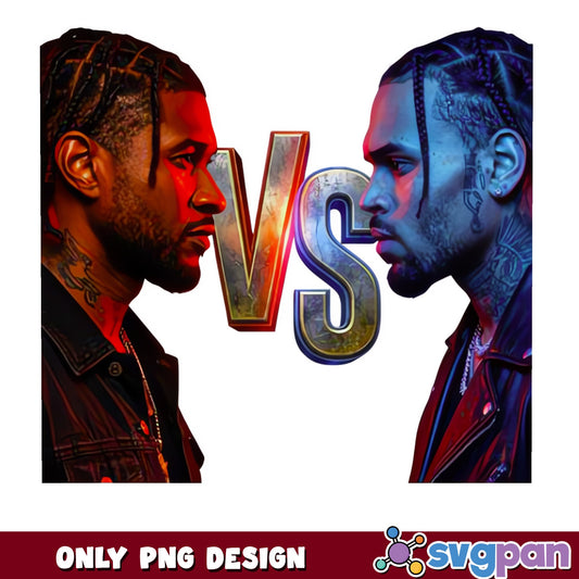 Usher Vs Chris Brown Battle PNG, Rap Battle PNG, Music Artist PNG