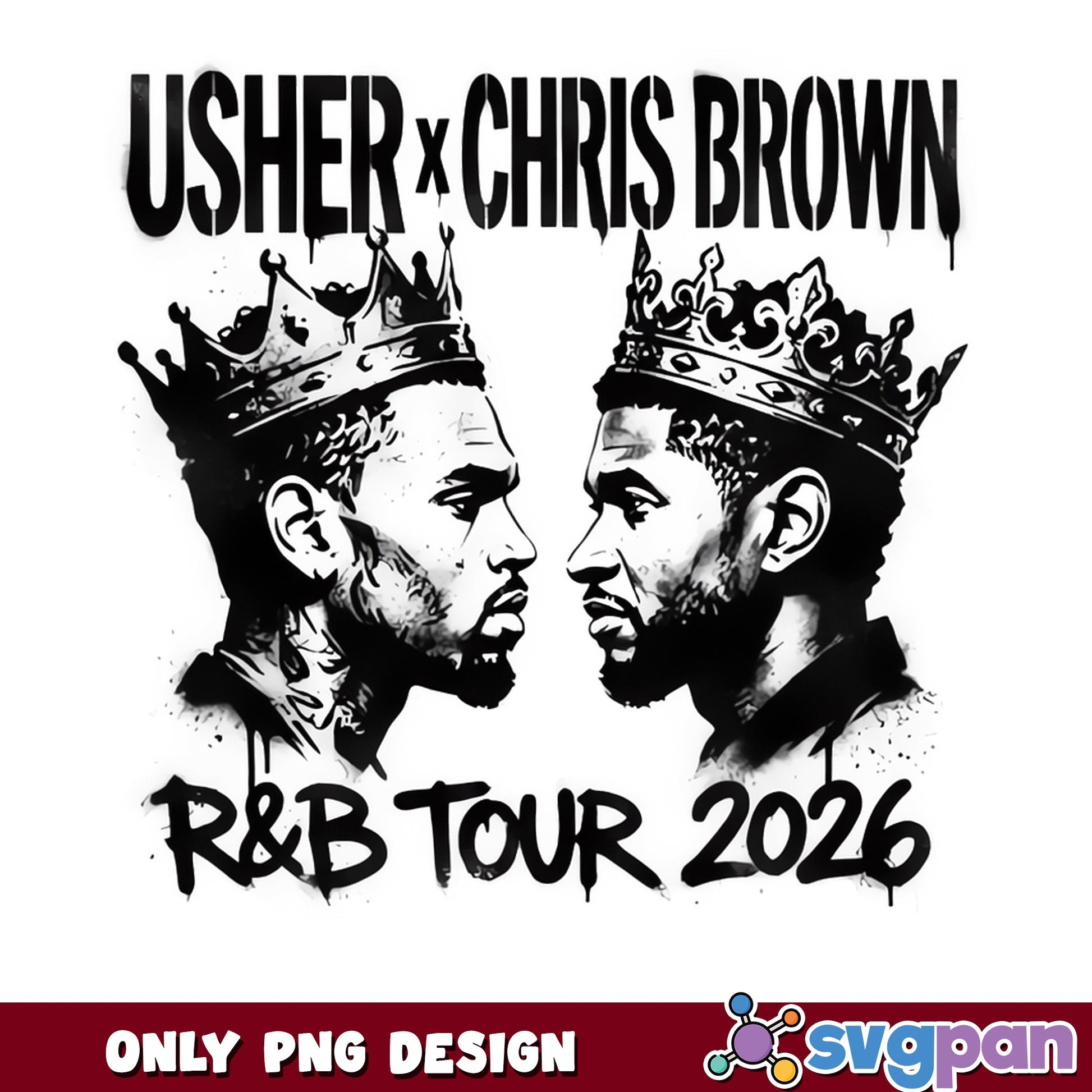 Usher X Chris Brown R&B Tour 2026 PNG, Music Tour PNG, Rap PNG