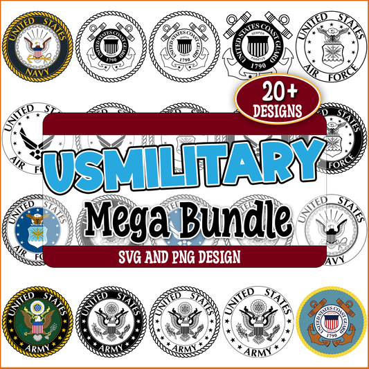 Usmilitary​ svg bundle