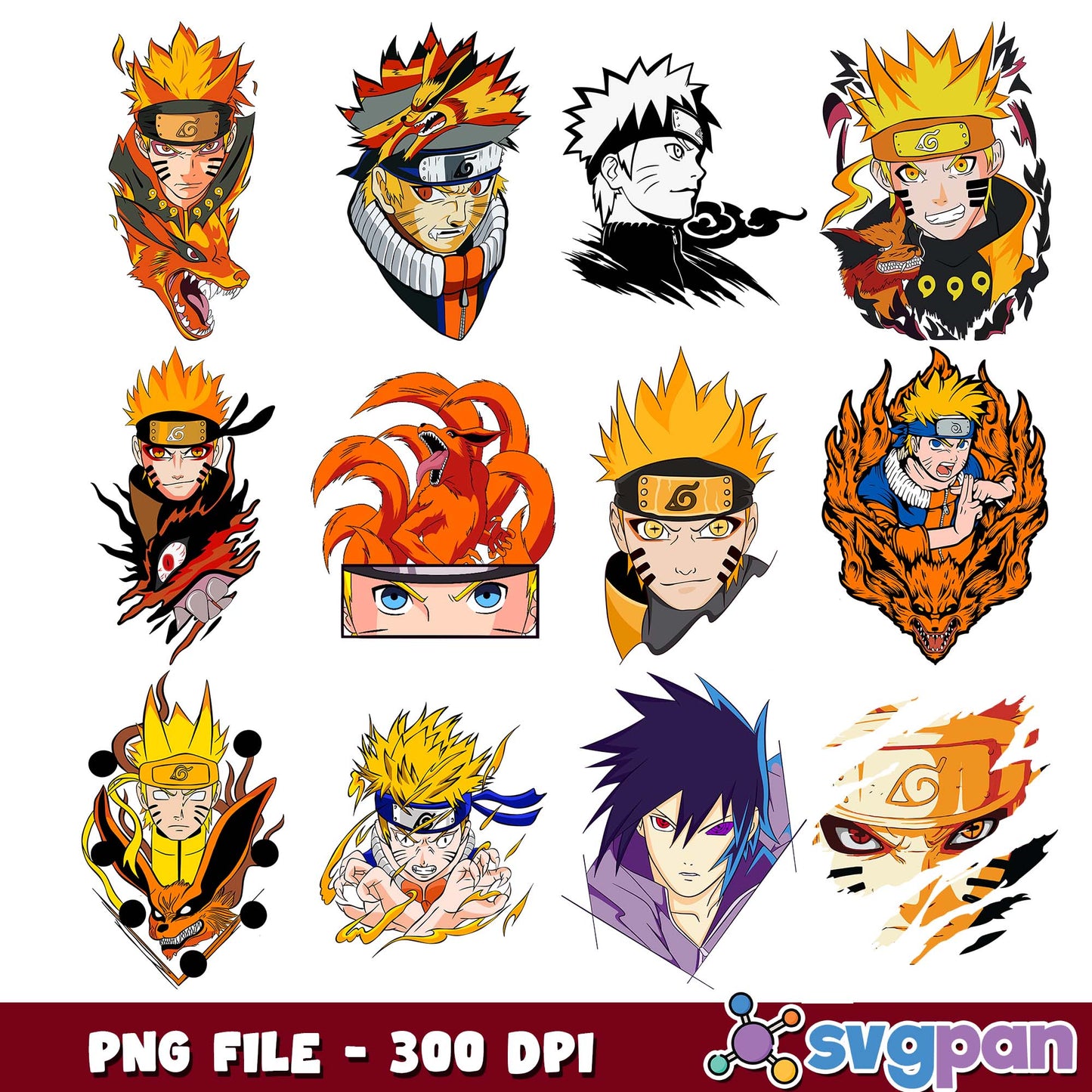Uzumaki naruto design png bundle