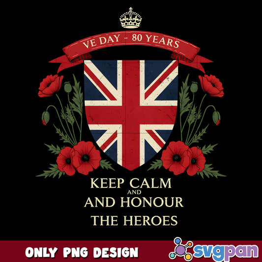 VE Day 80th Anniversary 1945 - 2025 PNG