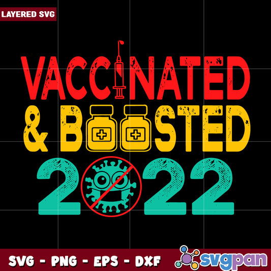 Vaccinated and boosted svg, halloween cartoons svg, spooky cartoons svg