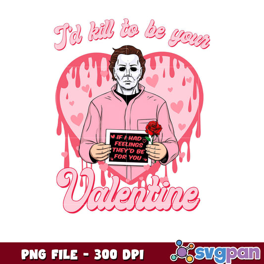 Valentine Design for Horror Fans, Cute Yet Creepy Style