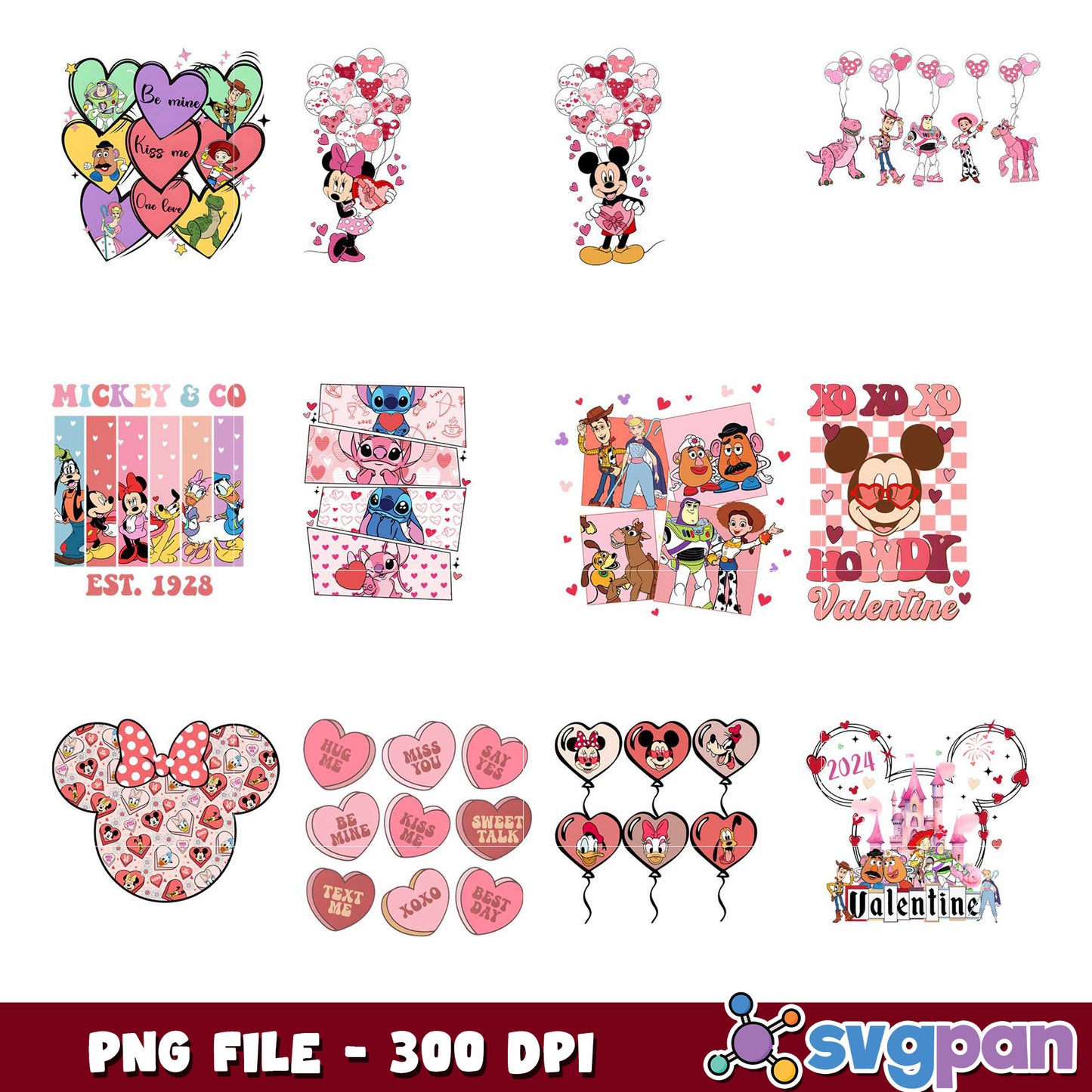 Valentine's Day Bundle Cute PNG Designs for Kids