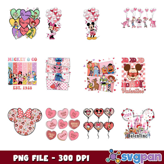 Valentine's Day Bundle Cute PNG Designs for Kids