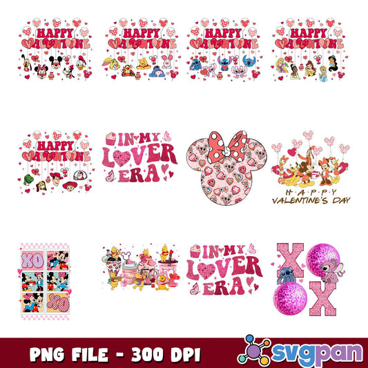 Valentine's Day Bundle PNG Cute Characters Design