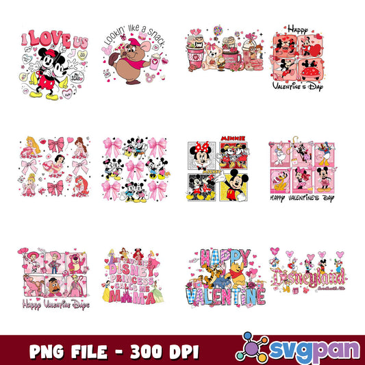 Valentine's Day Disney Bundle PNG Love Designs