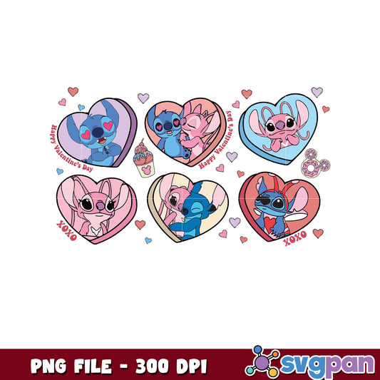 Valentine's Day Heart Designs with Stitch, Perfect for Gifts