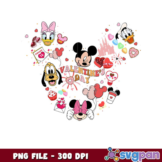 Valentine's Day Mickey Mouse design, perfect for gifts