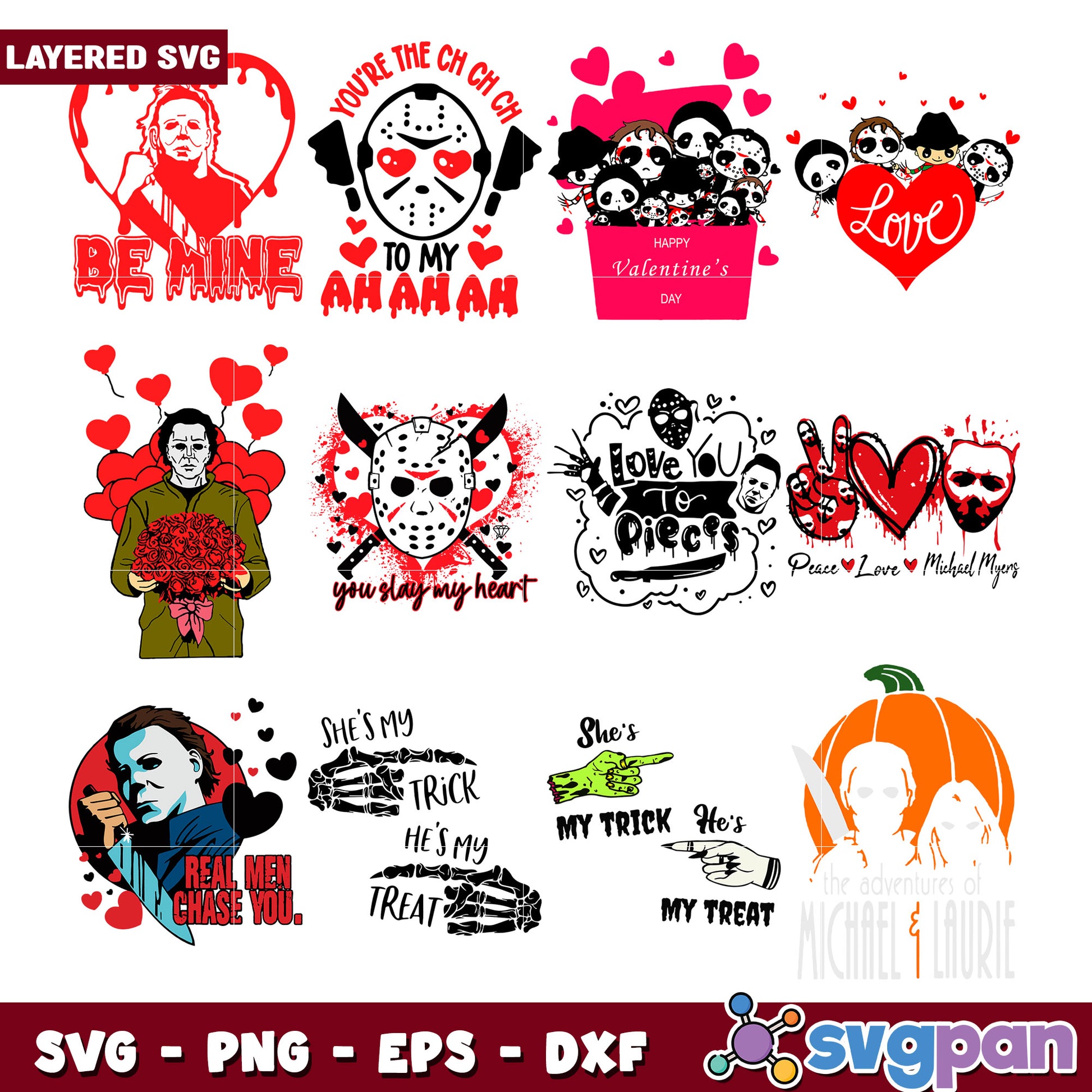 Valentine's Horror SVG Bundle