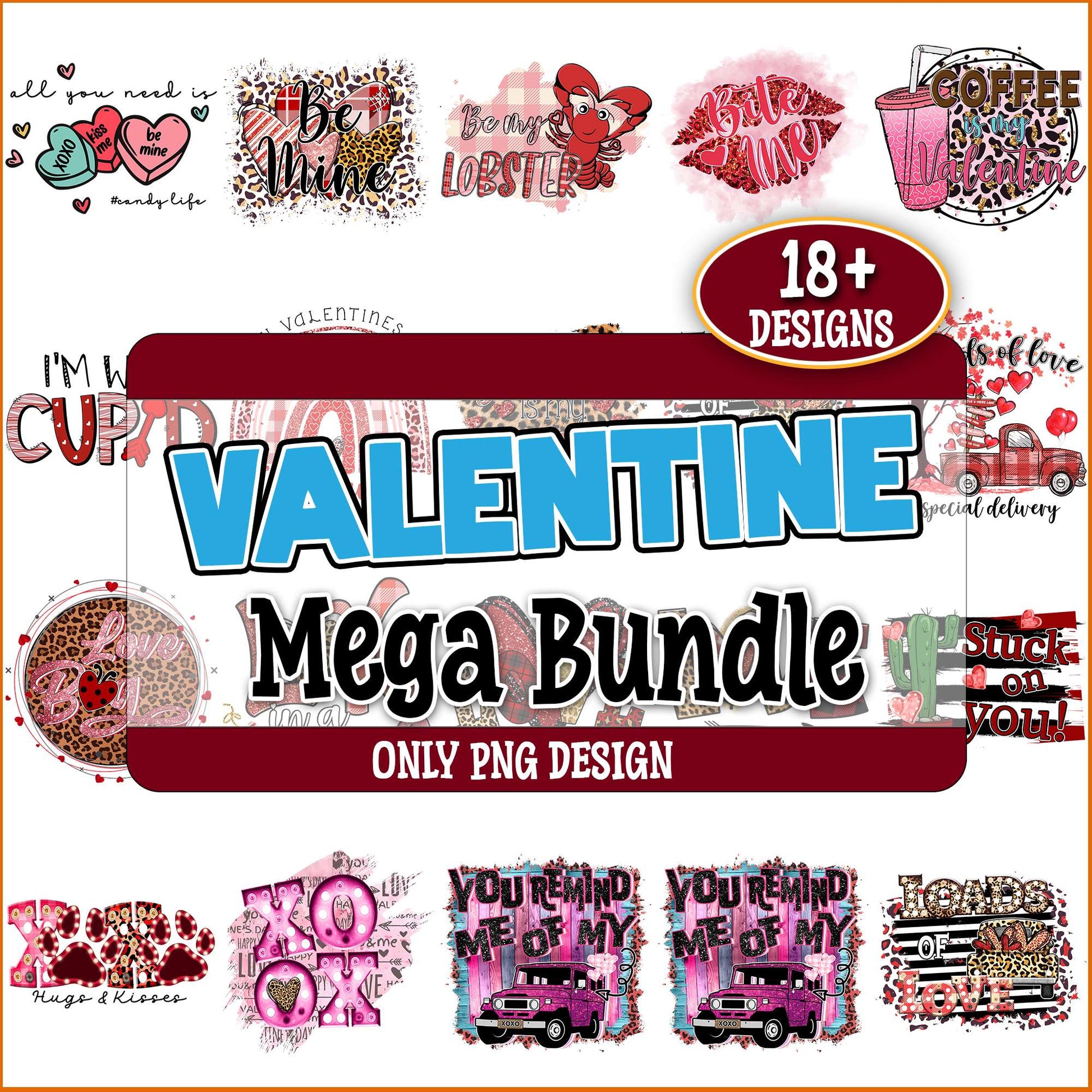 Valentine art png bundle