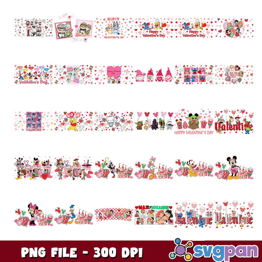 Valentine day design png bundle