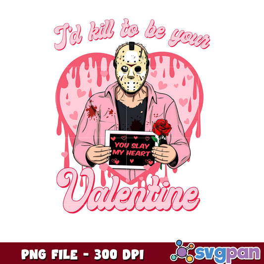 Valentine design with horror theme, perfect for gifts