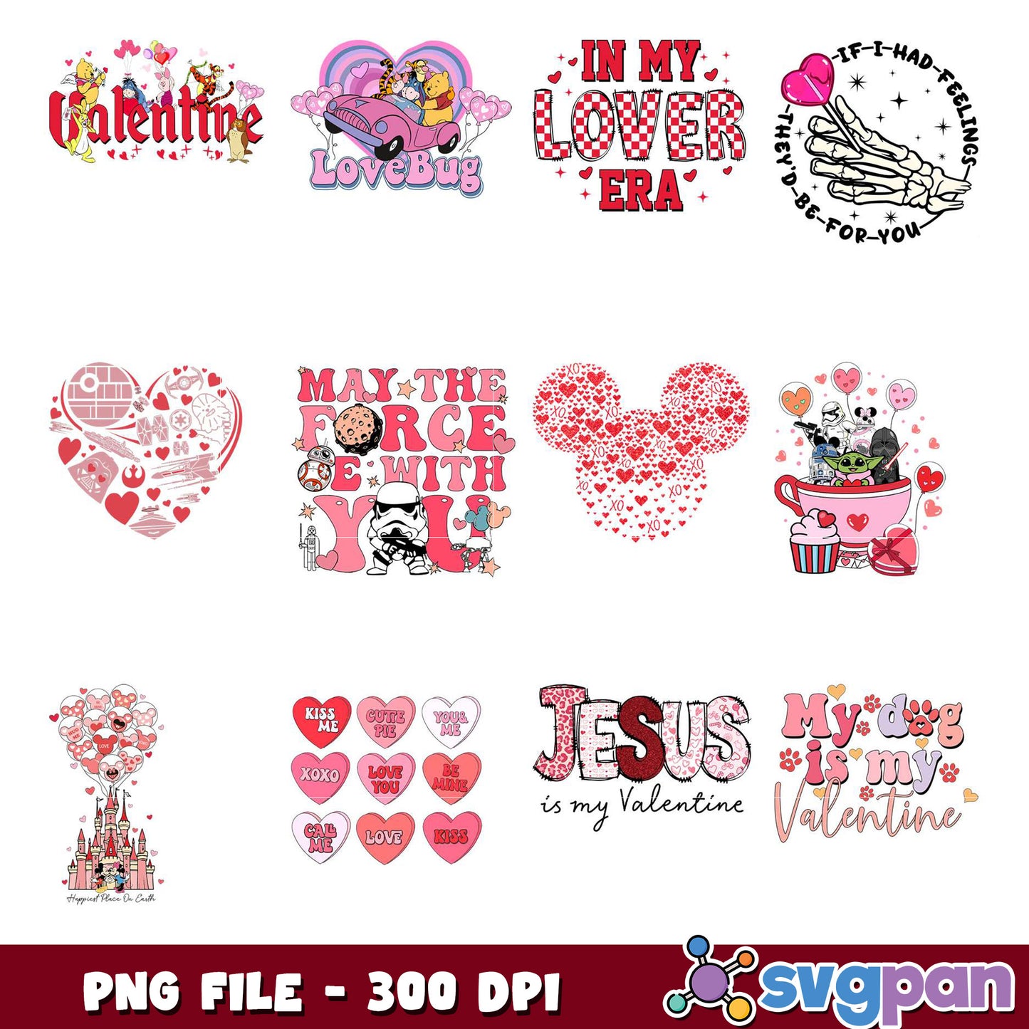 Valentines Day PNG Bundle 300 DPI