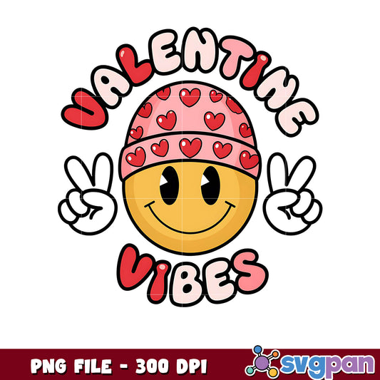 Valentine vibes smiley face design, perfect for gifts