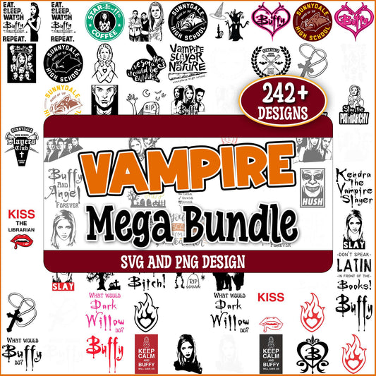 Vampire slayer symbol svg bundle