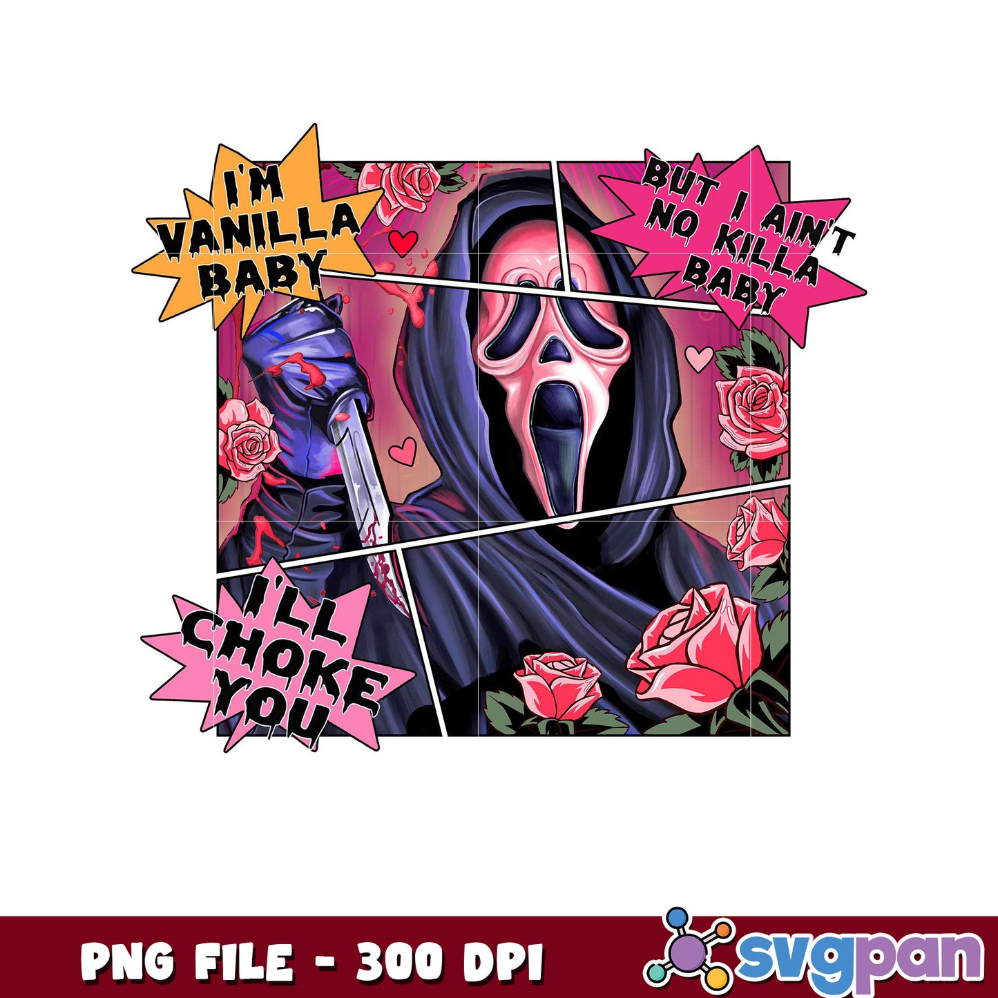 Vanilla Baby PNG Art, Choke You with Style Design