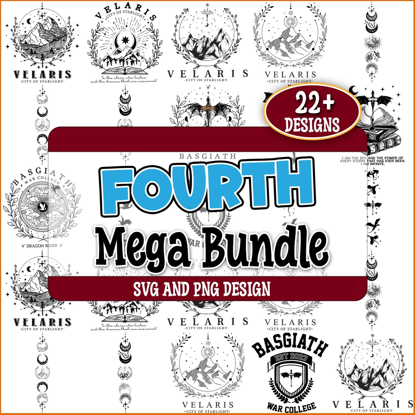 Velaris fourthwing svg bundle