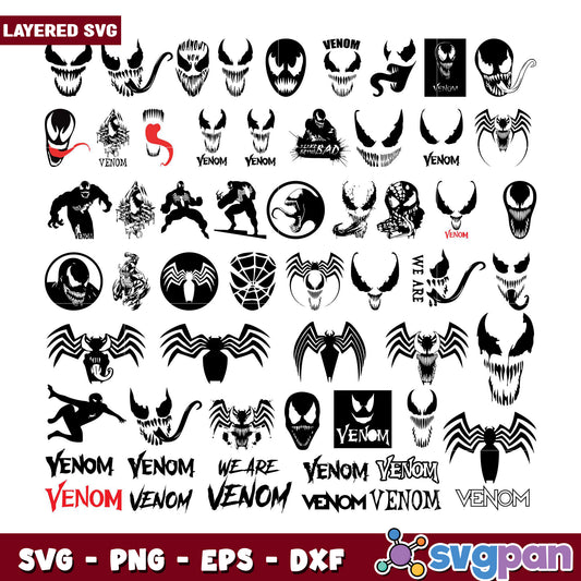 Venom Bundle SVG Designs for Creative Projects