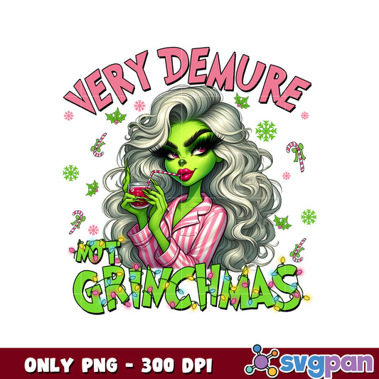 Very demure not grinchmas png