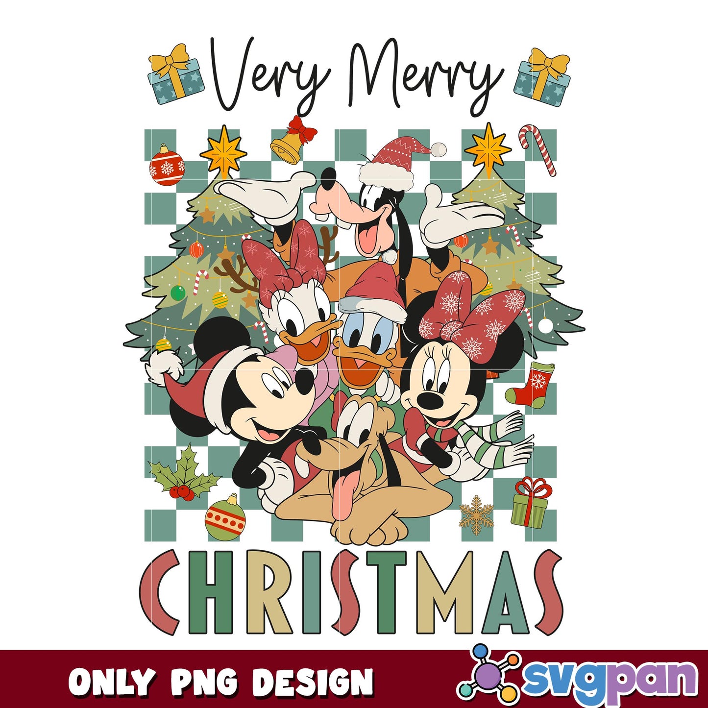 Very merry and mickey friends png