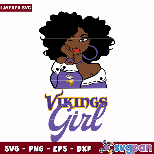 Vikings Girl svg, nfl divisons​ svg, nfl combine​ svg