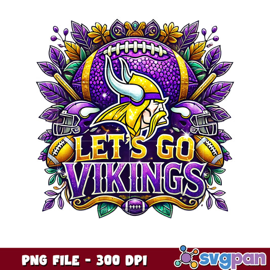 Vikings let's go png, nfl teams png, national football league png
