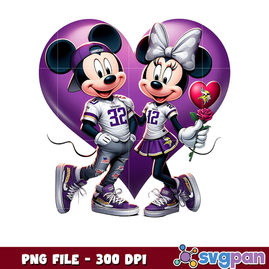 Vikings mickey and minnie png, amrican football games​ png, nfl schedule​ png