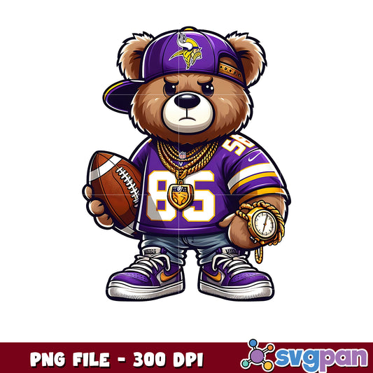 Vikings thug life bear png, nfl jerseys​ png, american rugby png