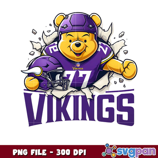 Vikings winnie pooh png, nfl games today png, american rugby png