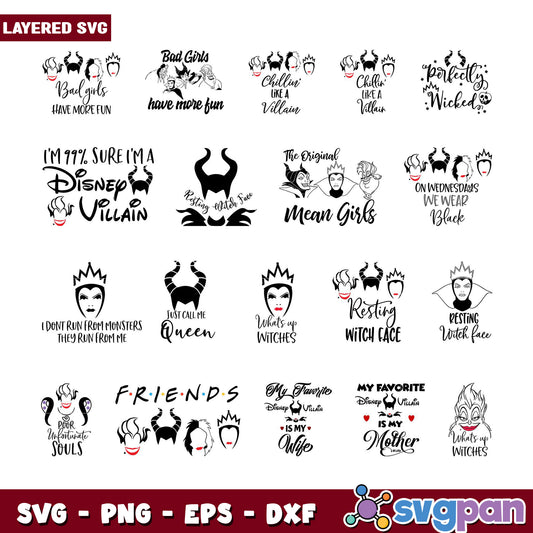 Villain Inspired SVG Bundle for Crafting Projects