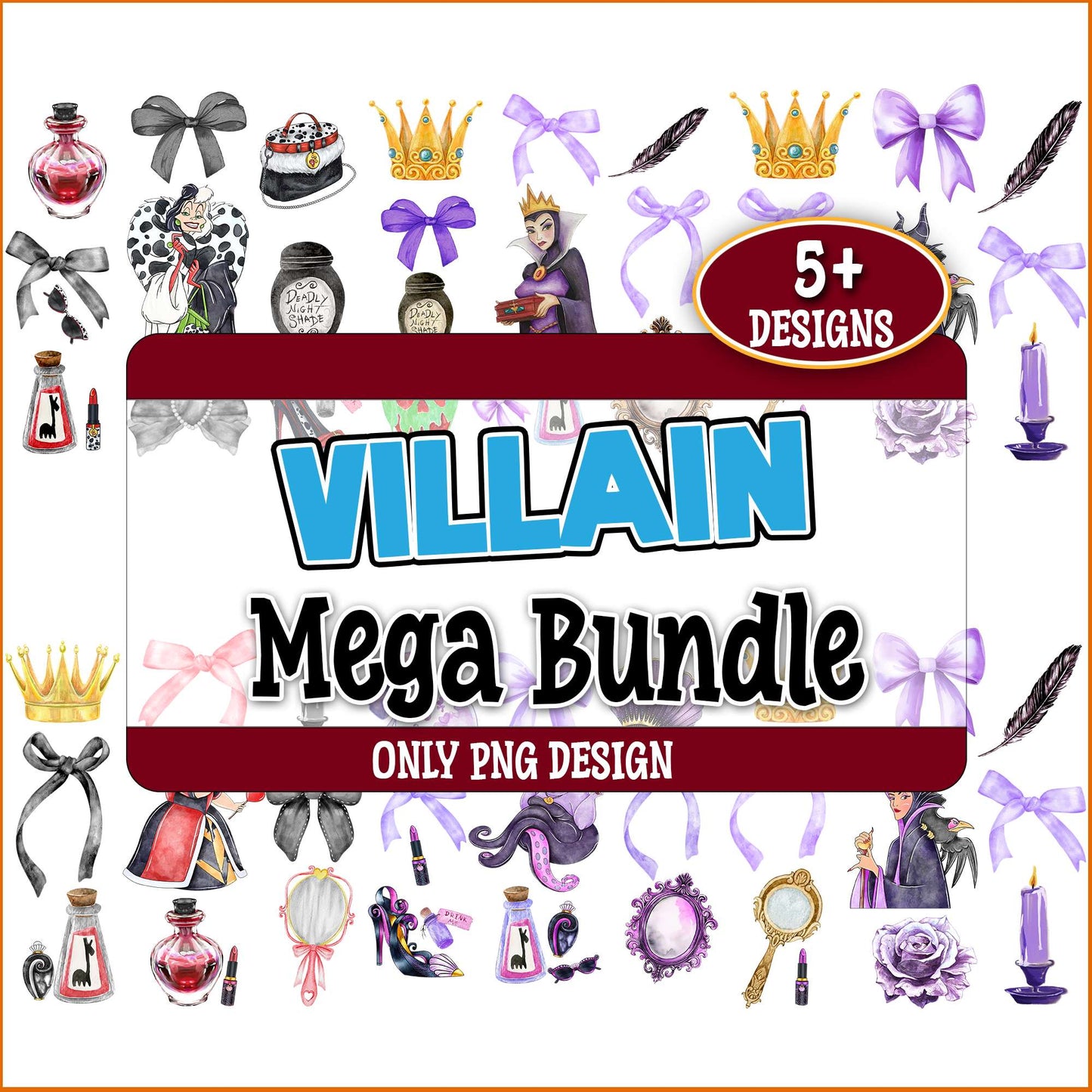 Villain bow tie png bundle