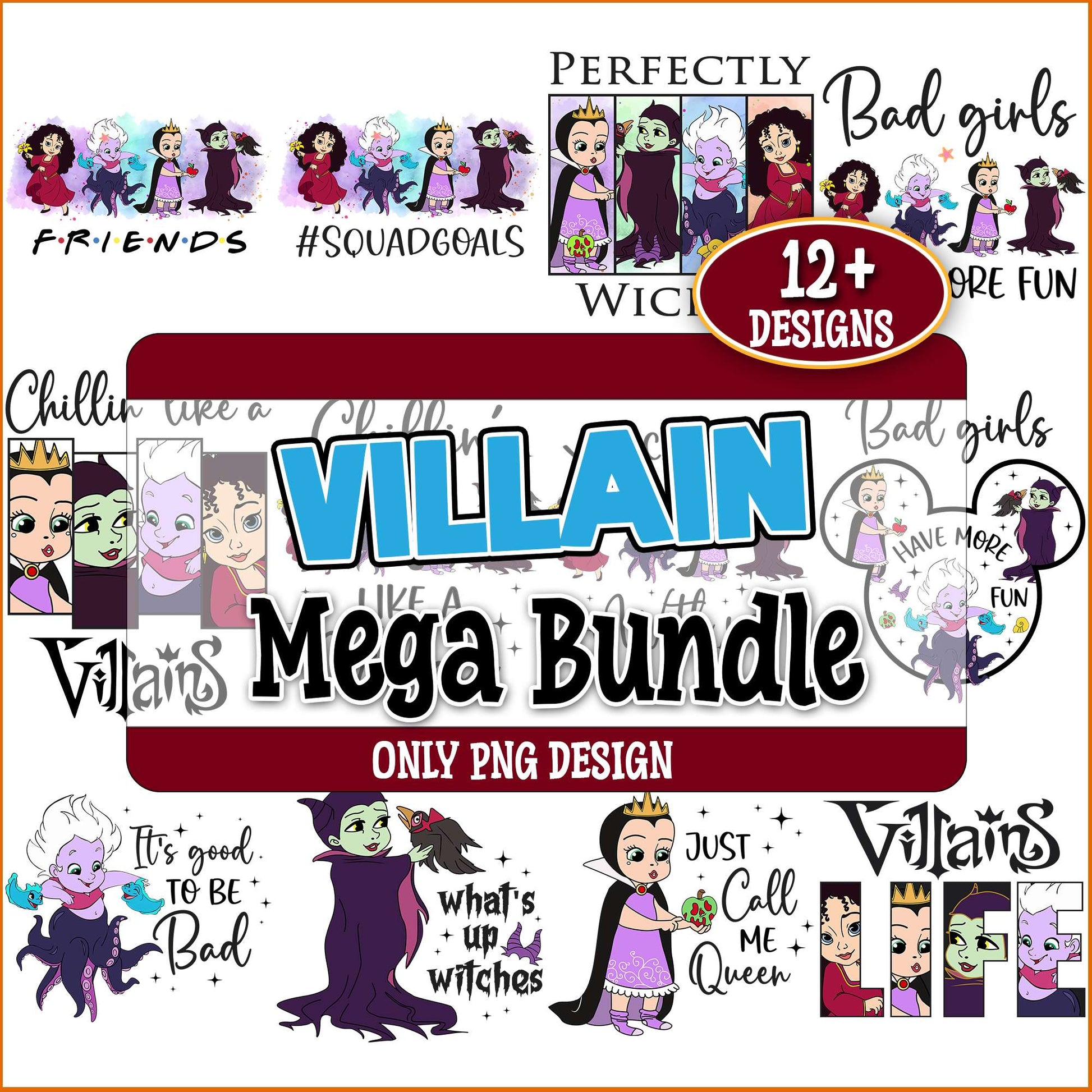 Villains disney png bundle