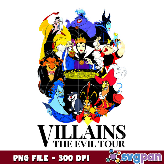 Villains the evil tour png, halloween movies​ png, halloween​ characters png