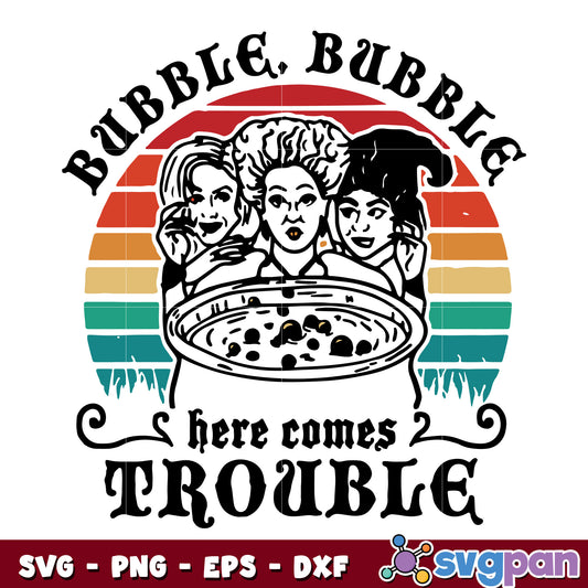 Vintage Hocus Pocus Witch svg