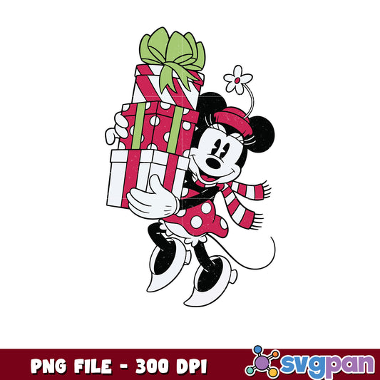 Vintage Minnie png, chistmas tree​ png, disney png