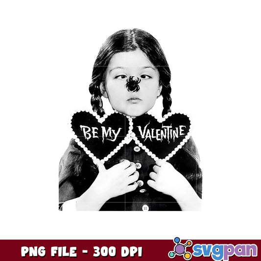 Vintage Valentine Girl PNG Design, Unique Black and White Art