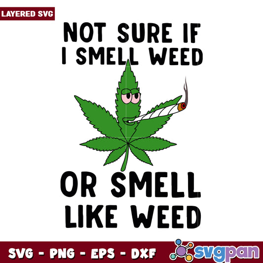 Vintage Weed SVG Design, Funny Smell Humor for Crafters