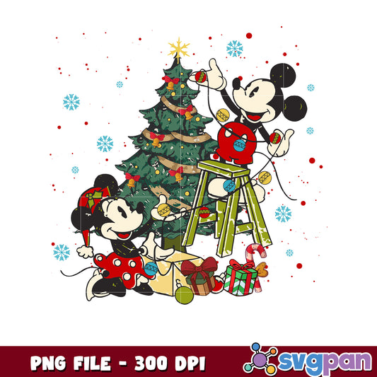 Vintage christmas disney png, chistmas tree​ png, disney png