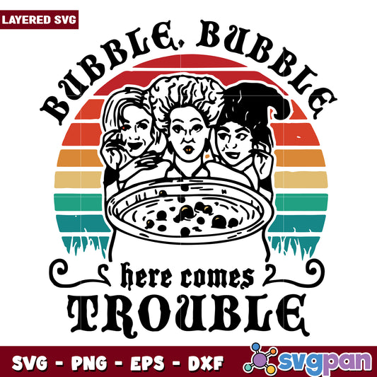 Vintage hocus pocus svg, halloween cartoons svg, spooky cartoons svg