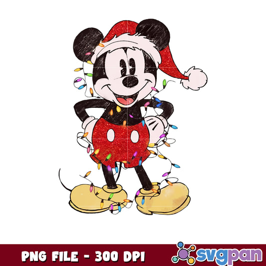 Vintage mickey png, chistmas white png, winter png