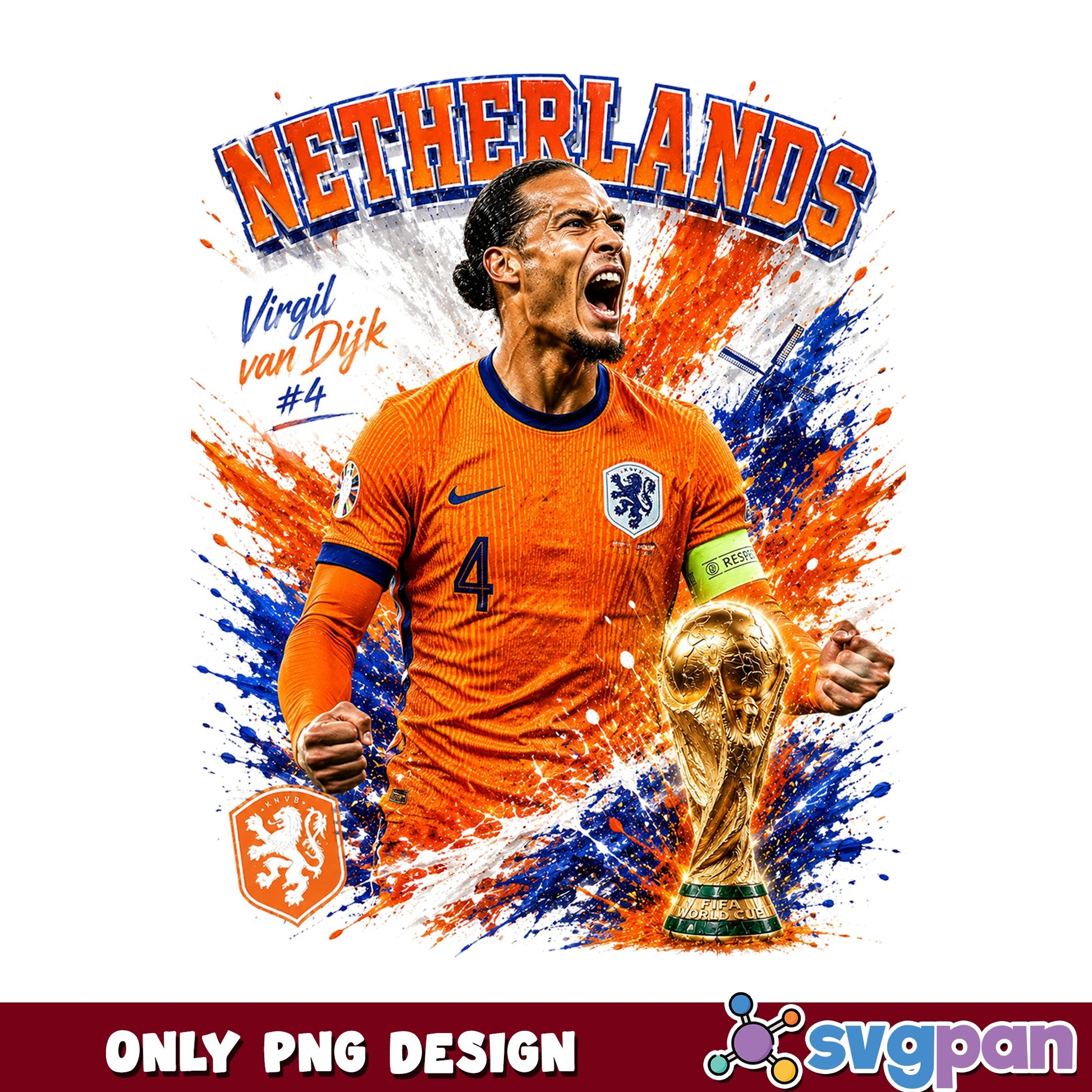 Virgil Van Dijk Netherlands PNG, Soccer Player PNG, Football PNG