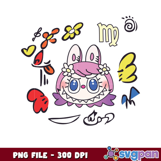 Virgo Zodiac Bunny PNG Clipart 300 DPI