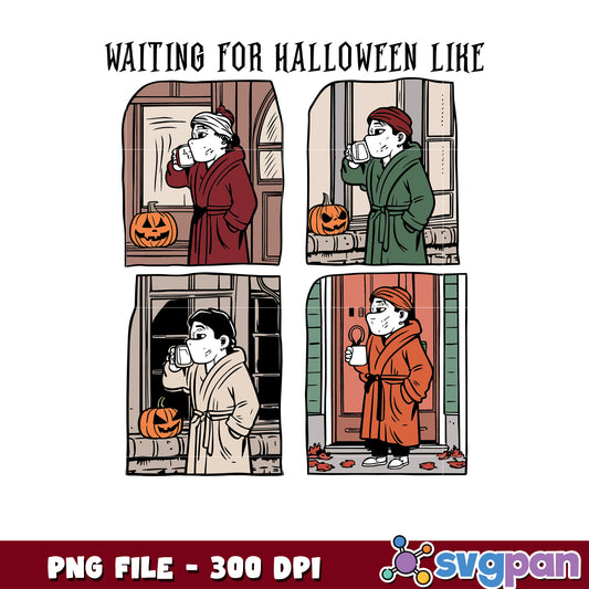 Waiting for halloween like png, halloween season png, scary monster​ png