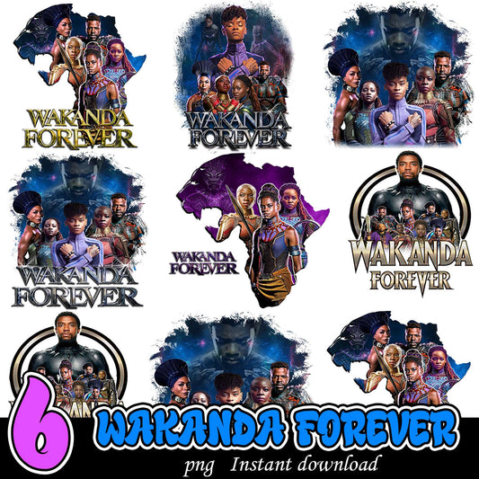Wakanda Forever PNG Bundle Instant Download