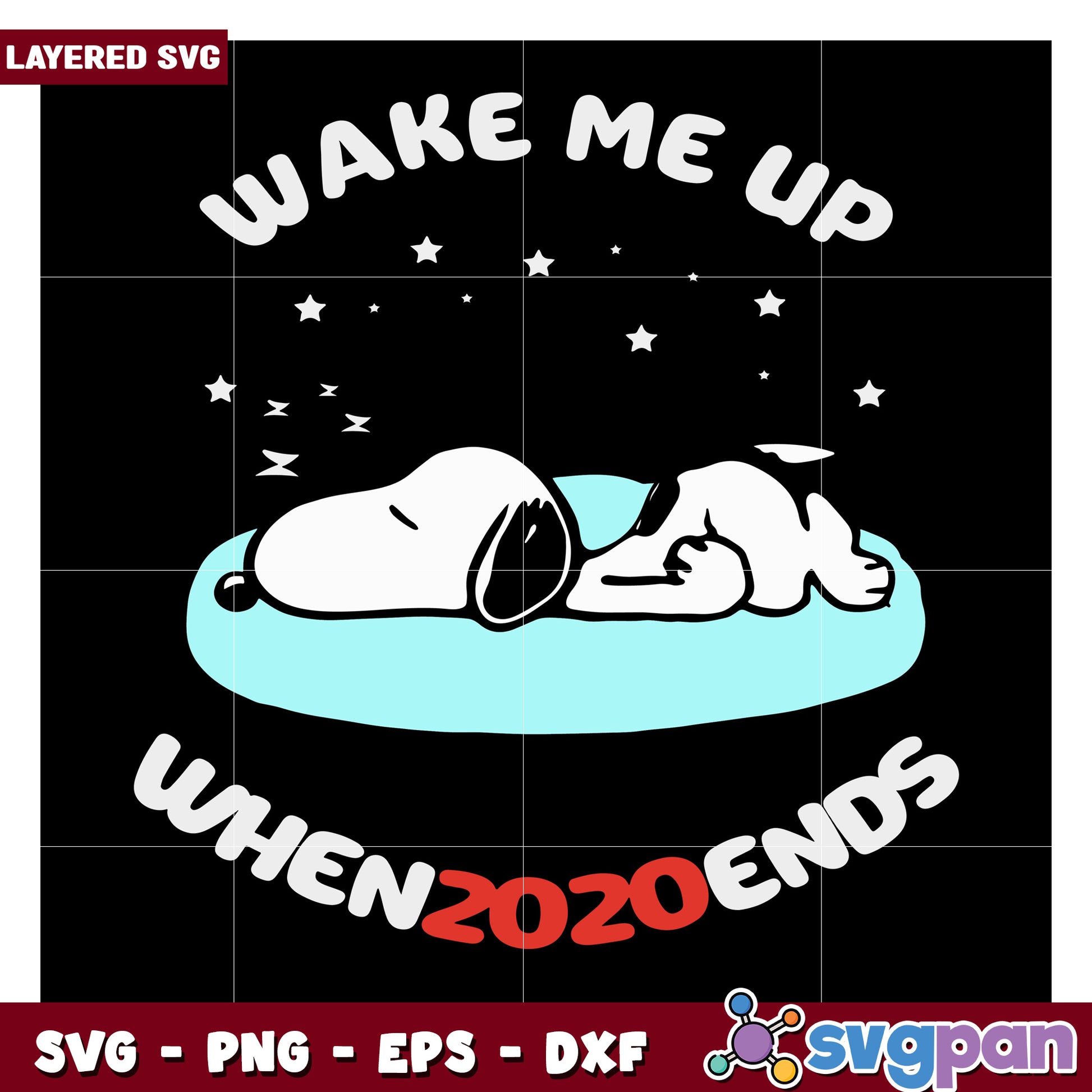 Wake Me Up Snoopy SVG Design, Perfect for Fun Projects and Crafts