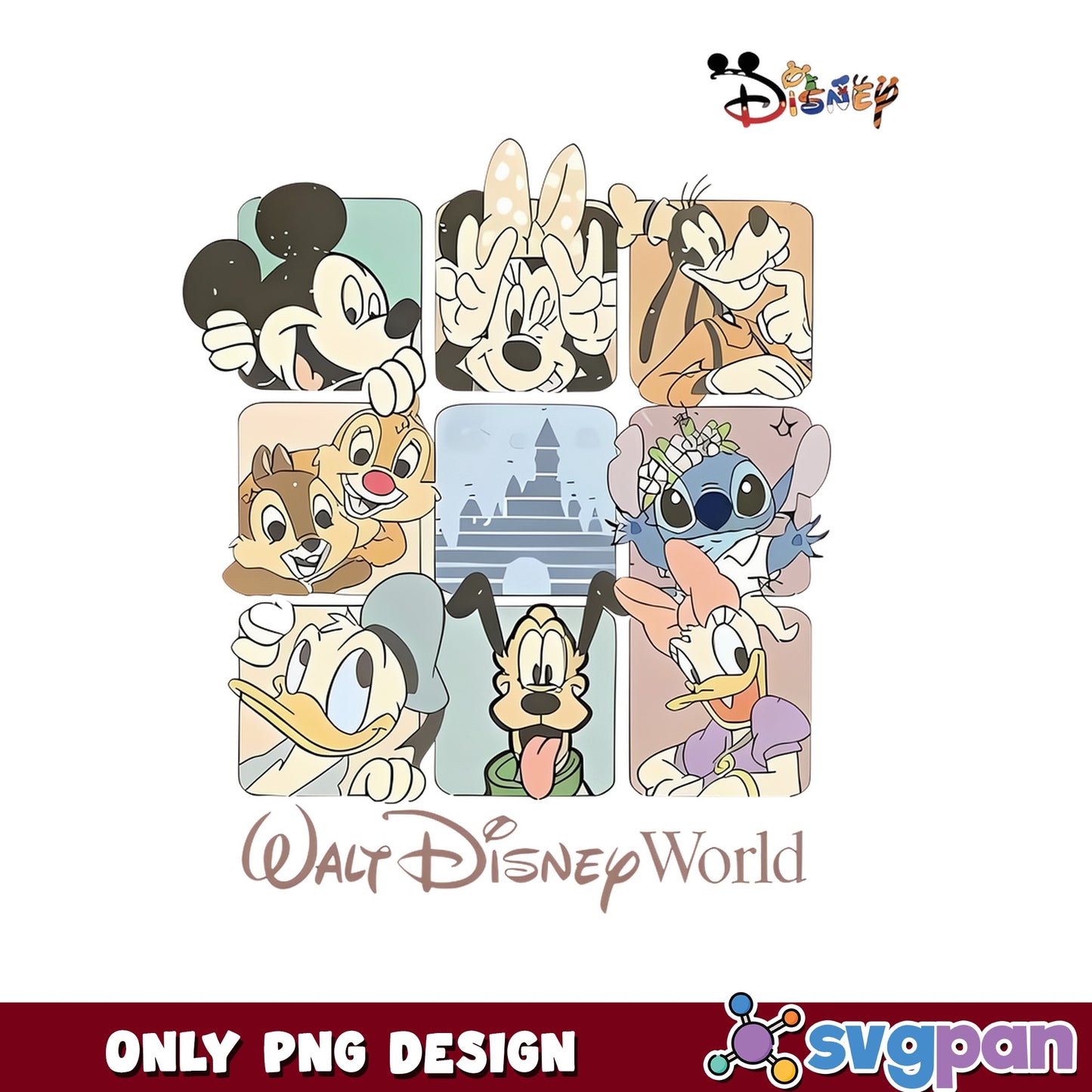Walt Disney World Characters PNG, Mickey And Friends PNG, Disney PNG